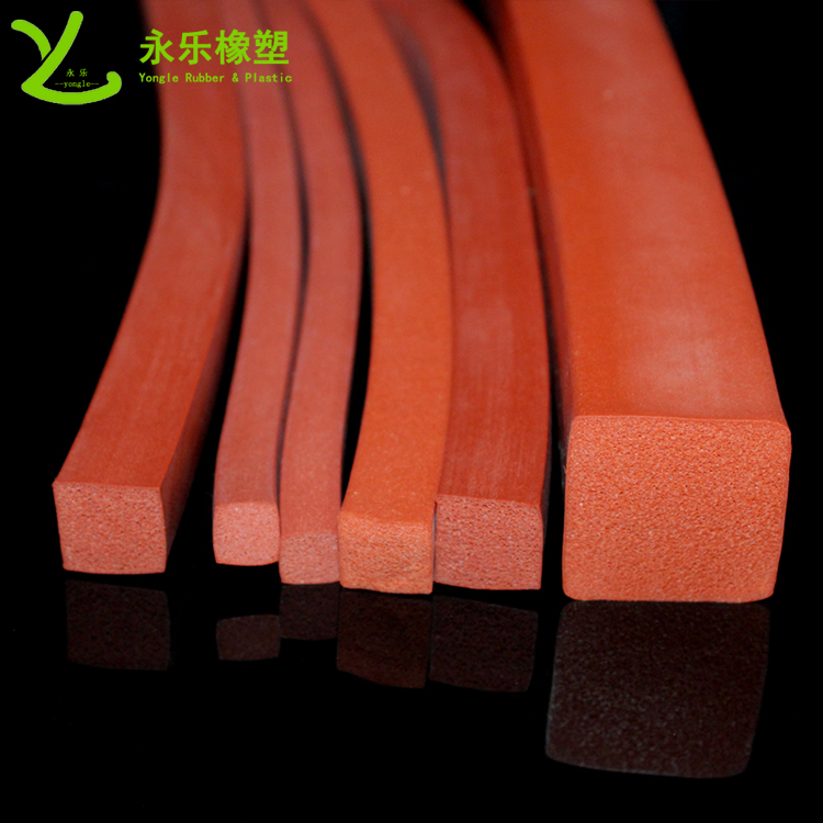 擠出硅膠密封條，耐高溫發(fā)泡硅膠條，阻燃硅膠發(fā)泡條