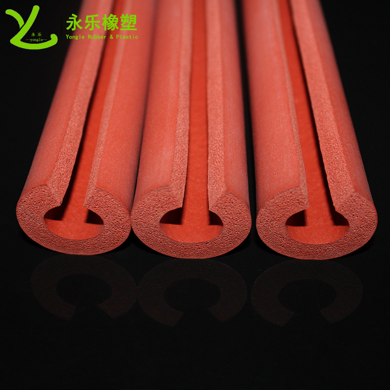 開口發(fā)泡硅膠管，耐高溫發(fā)泡硅膠管，保溫發(fā)泡硅膠管，隔熱發(fā)泡硅膠管