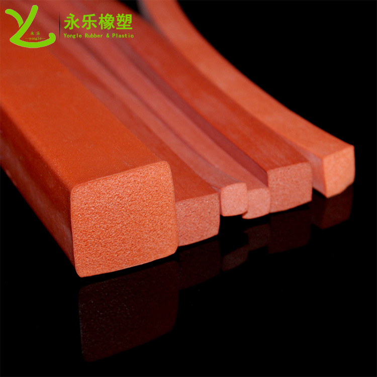 擠出硅膠密封條，耐高溫發(fā)泡硅膠條，阻燃硅膠發(fā)泡條