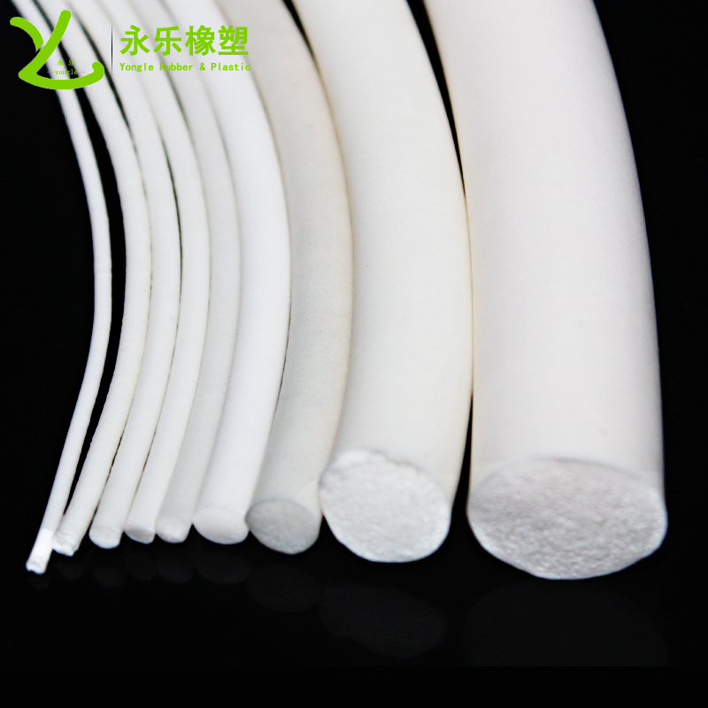 白色發(fā)泡硅膠條，無鹵發(fā)泡硅膠密封條，防水發(fā)泡硅膠密封條