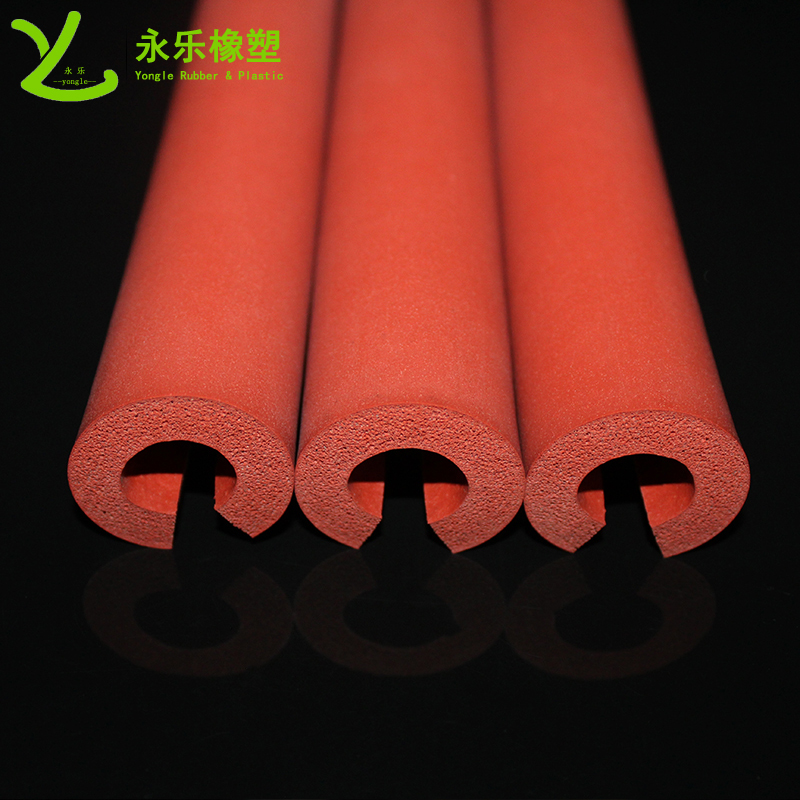 開口發(fā)泡硅膠管，耐高溫發(fā)泡硅膠管，保溫發(fā)泡硅膠管，隔熱發(fā)泡硅膠管