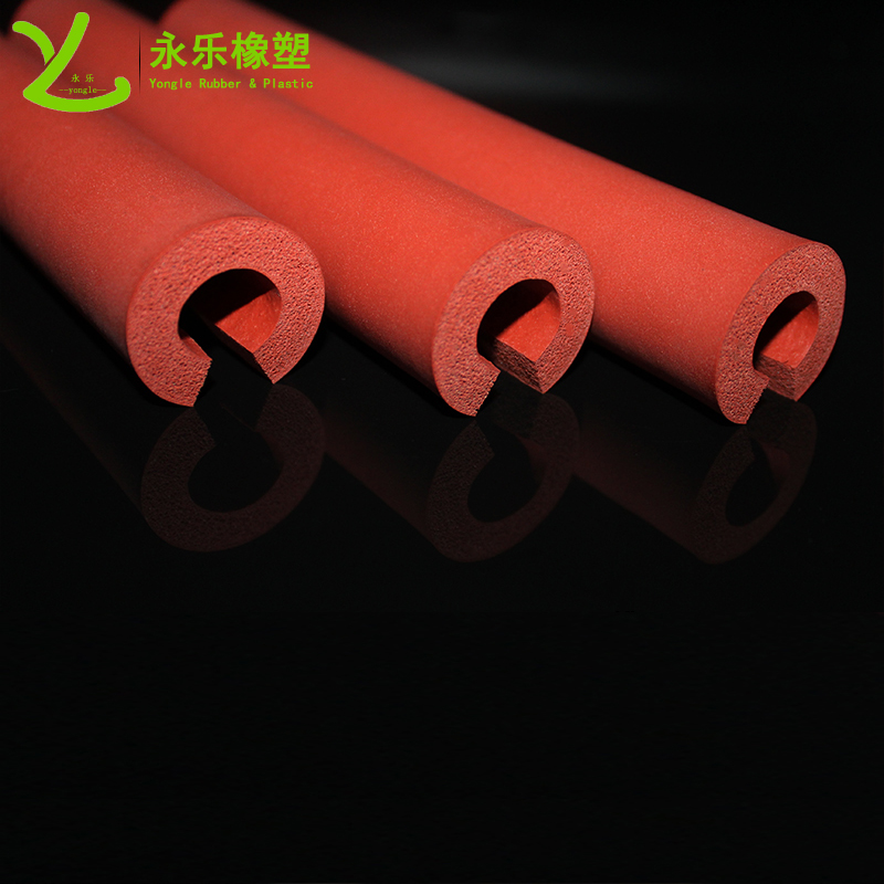開口發(fā)泡硅膠管，耐高溫發(fā)泡硅膠管，保溫發(fā)泡硅膠管，隔熱發(fā)泡硅膠管