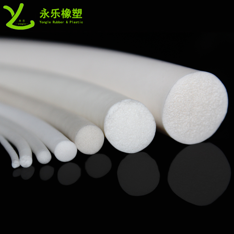 白色發(fā)泡硅膠條，無鹵發(fā)泡硅膠密封條，防水發(fā)泡硅膠密封條