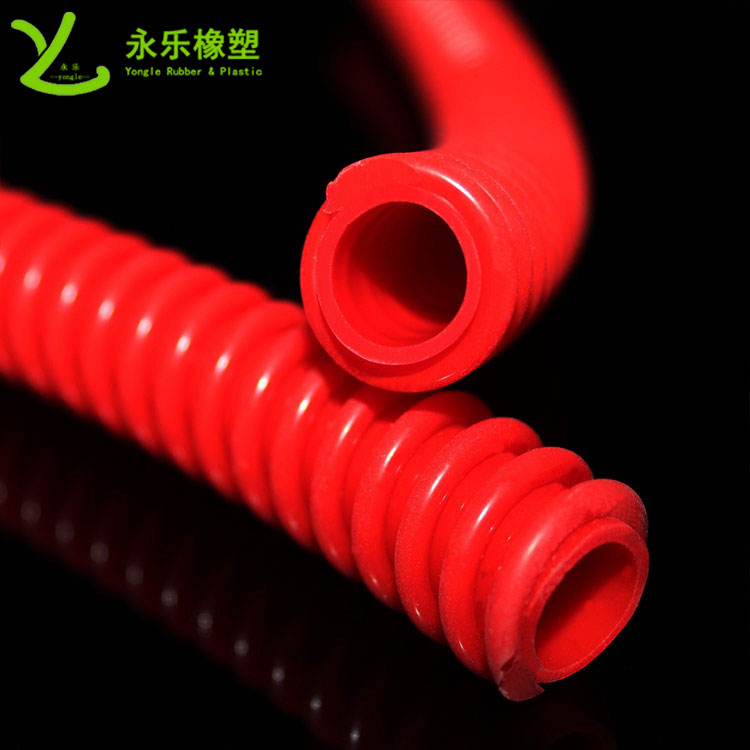 擠出醫(yī)用硅膠波紋管，紅色硅膠波紋管，耐高溫硅膠波紋管
