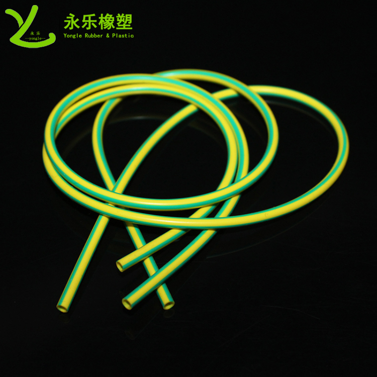 阻燃硅膠管，雙色阻燃硅膠管，黃綠絕緣硅膠管