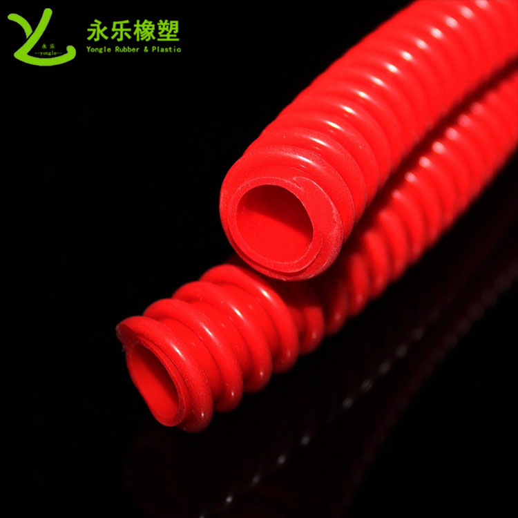 擠出醫(yī)用硅膠波紋管，紅色硅膠波紋管，耐高溫硅膠波紋管