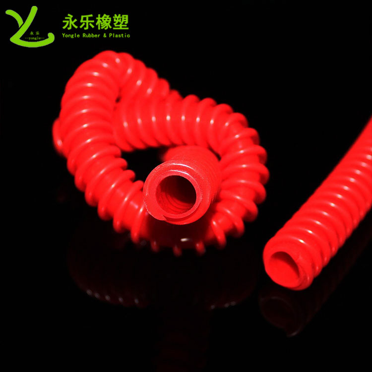 擠出醫(yī)用硅膠波紋管，紅色硅膠波紋管，耐高溫硅膠波紋管